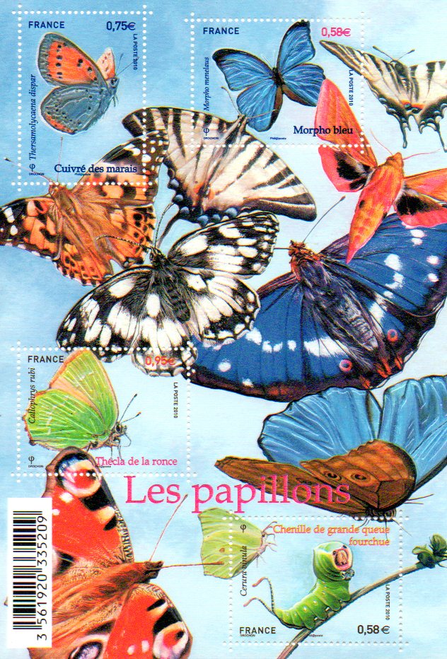 timbres papillon feng shui